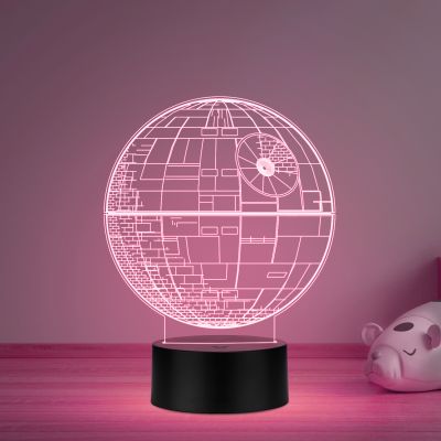 3D Illusion Star Wars Led Night Lamp 16 Color Changing Light with Remote Control Gift For kids